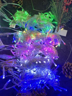 Класически Коледни LED Лампички - 5/10м, Бял Кабел
